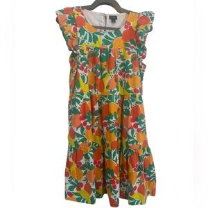 J. Crew Factory Linen Cotton Blend ~ Printed Fruit Mini Dress Size 6